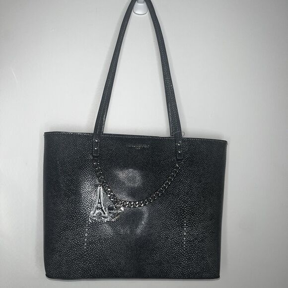 Karl Lagerfeld Maybelle Grey Faux Snakeskin Tote NWT $228 Retail - Picture 5 of 13
